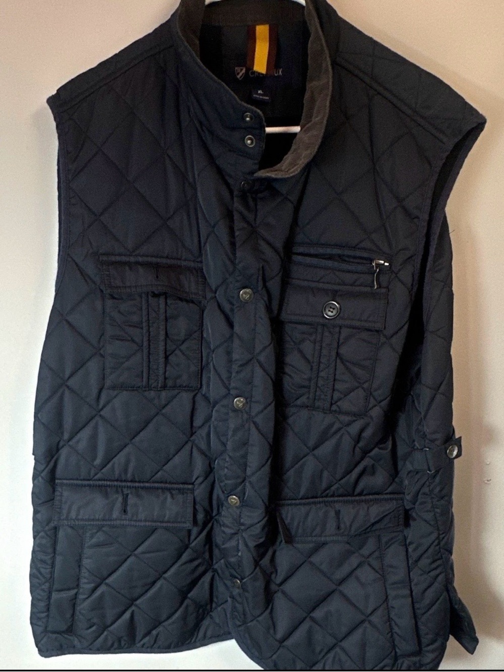 Men’s Cremieux Quilted Sleeveless Vest - Black